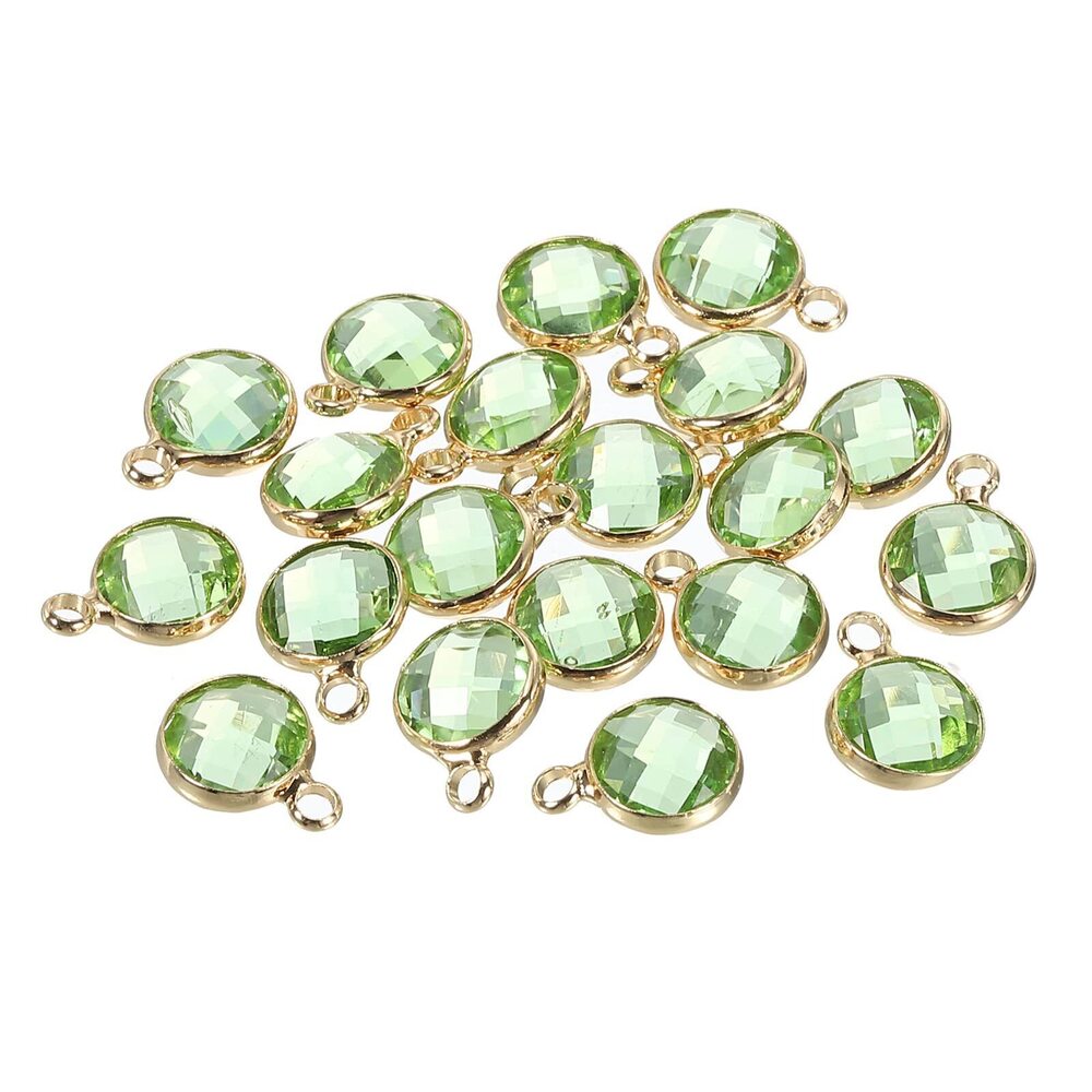 1070 Crystal Birthstone Charm 9mm Dia, August Pendants Drop Bead Light